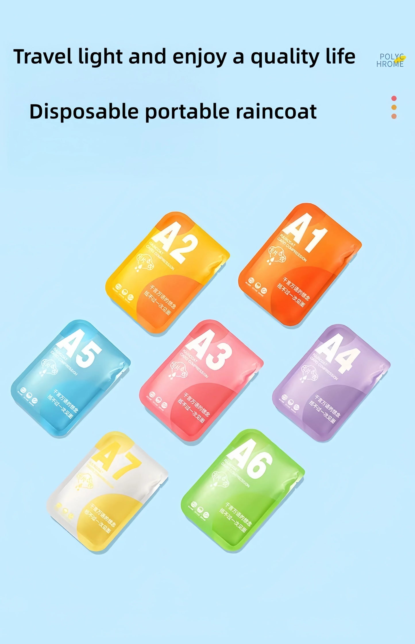 Portable Disposable Raincoat | Waterproof Travel Gear in 7 Colors