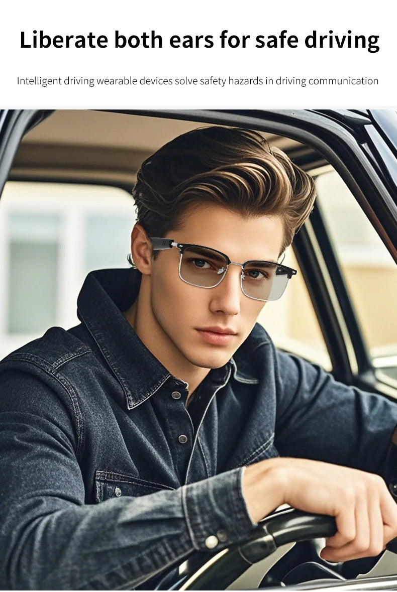 Smart Glasses with Color-Changing Lenses & Bluetooth Audio