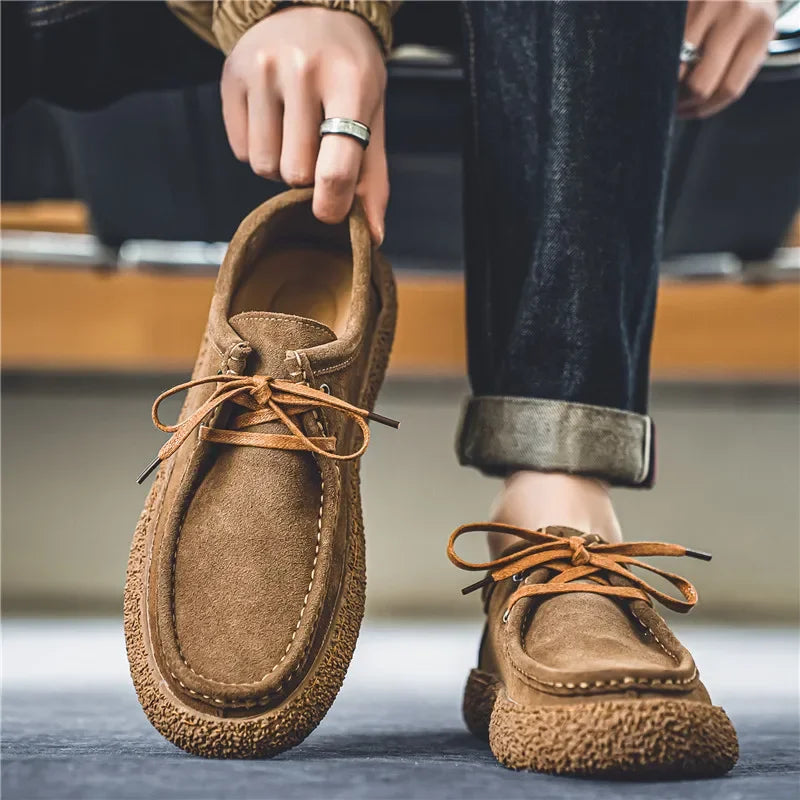 Mocasines casuales con cordones para hombre | Zapatos cómodos de otoño