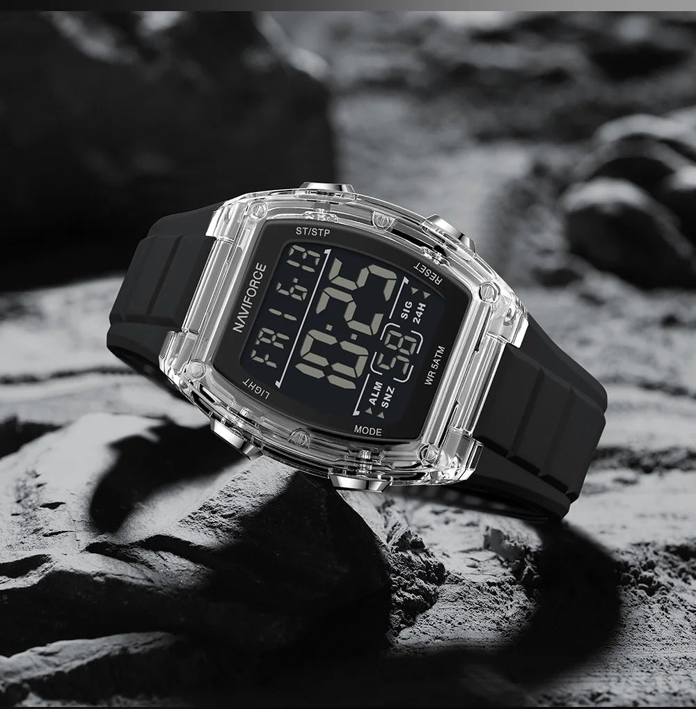 Luxury Digital Sport Watches for Men | Waterproof Silicone Band