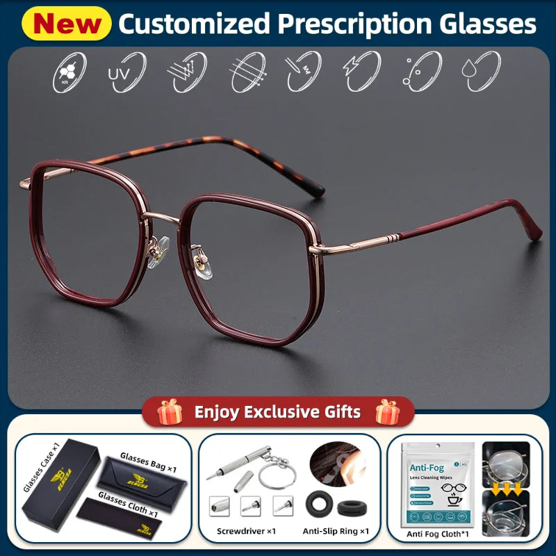 Stylish Photochromic Progressive Glasses for Women | Blue Light Blocking