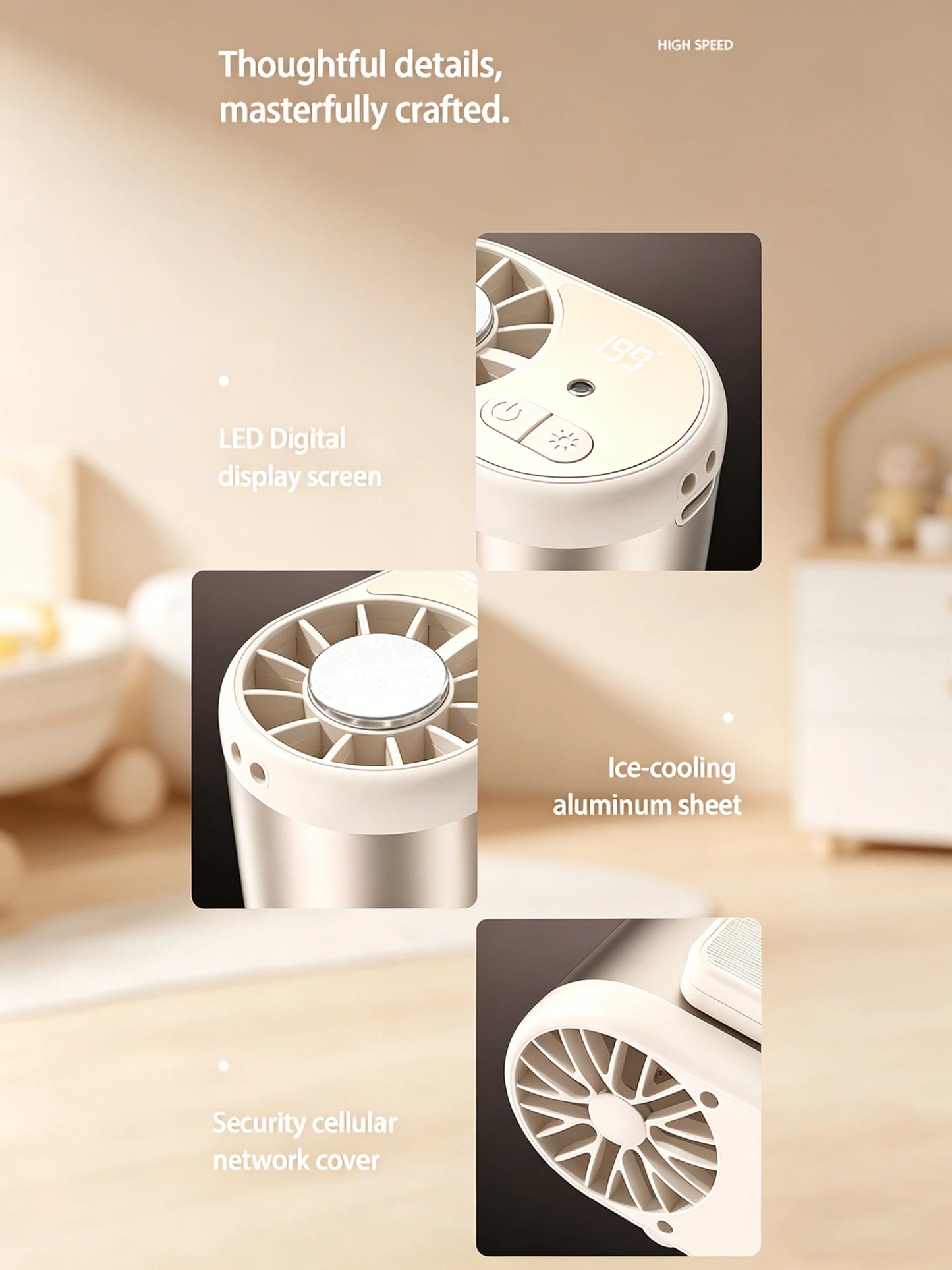 High Speed Adjustable Ice-Cool Waist Fan | Portable Cooling Solution