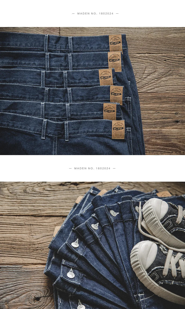 Men's Retro Wide Leg Denim Pants | Oversize Loose Fitting Style