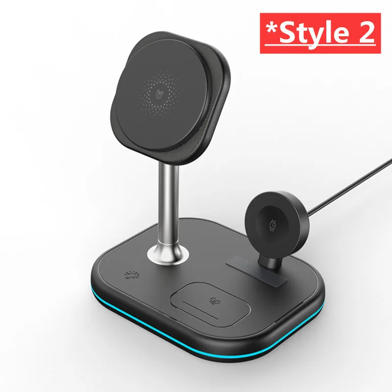 3-in-1 Magnetic Wireless Charging Stand | Fast Charging Station
