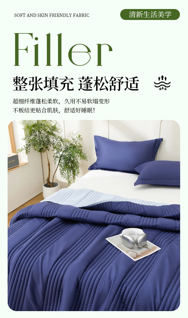 Lightweight Quilted Summer Blanket | Soft and Breathable Comforter