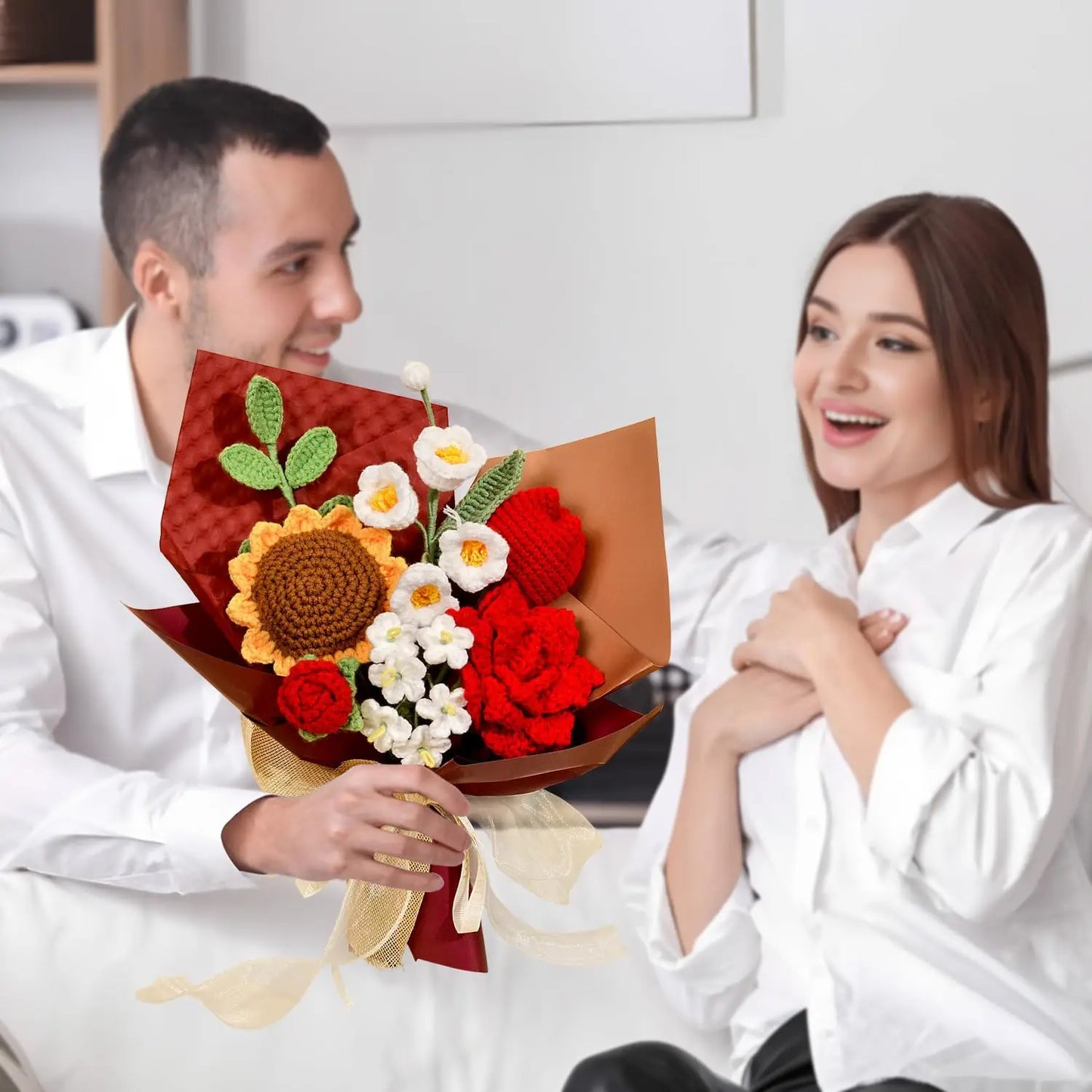 Handmade Crochet Red Rose Bouquet | Perfect Gift for Any Occasion