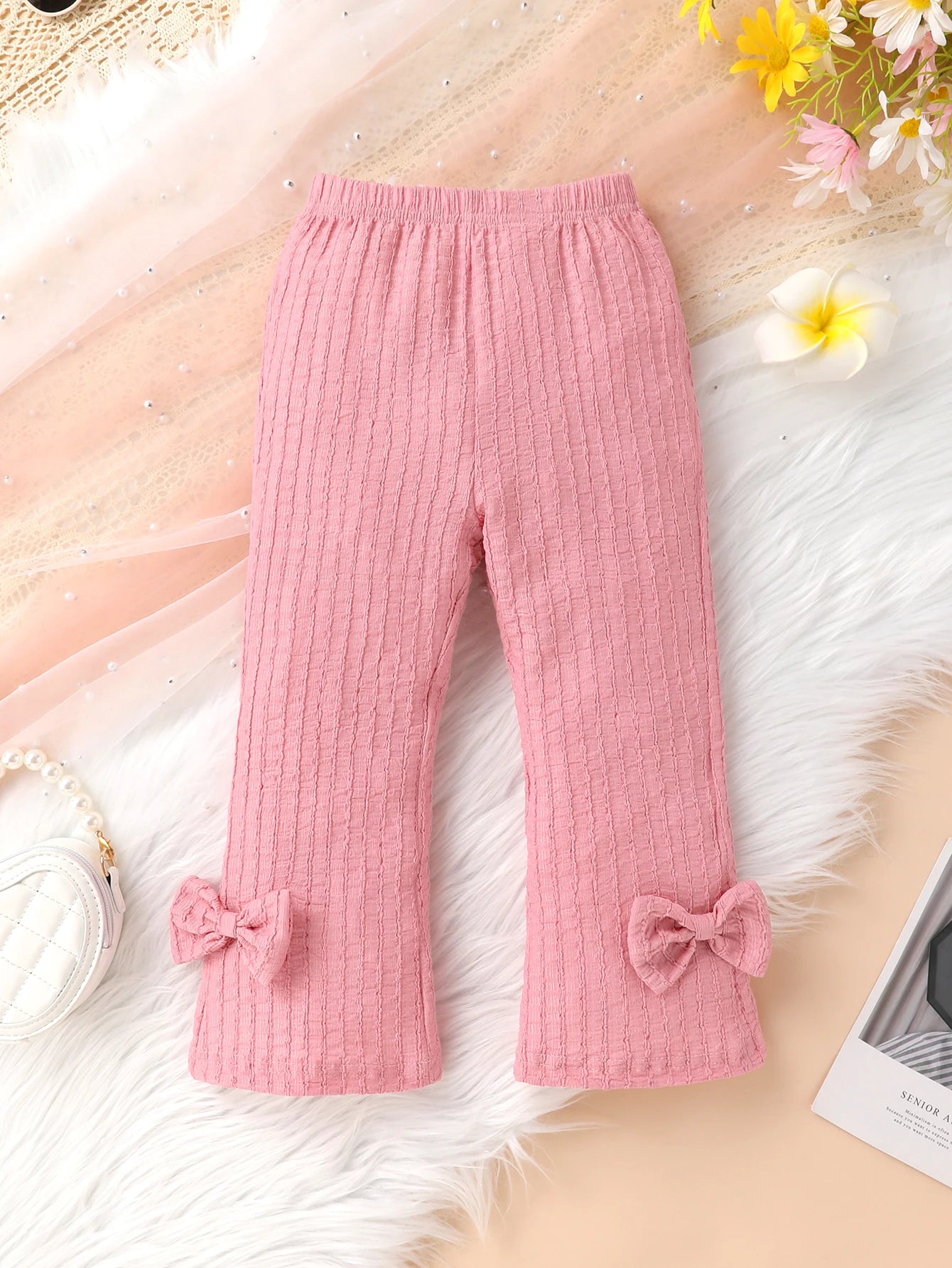 Toddler Girls Cute Bow Long Sleeve T-Shirt & Pants Set | Stylish Fall Outfit