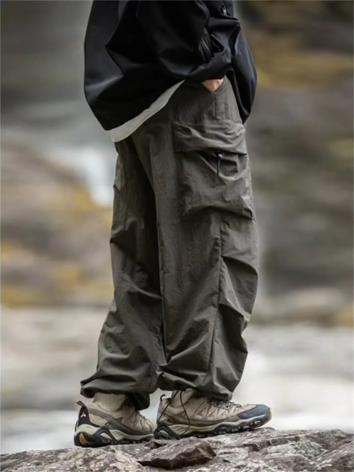 Men's Waterproof Hip Hop Cargo Pants | Stylish Casual Workwear