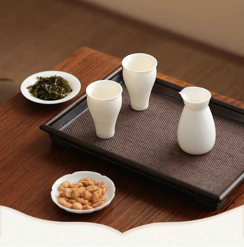 Elegante Copa de Vino Blanco de Cerámica Estilo Japonés | Exquisito Regalo de Cristalería