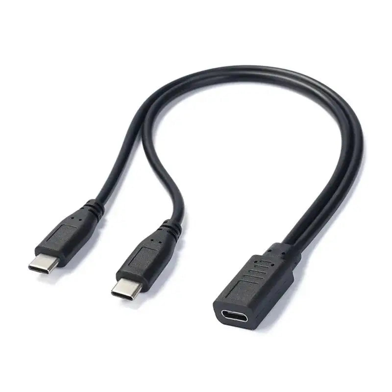 USB C Cable Splitter | Dual Charging & Data Transfer Cable