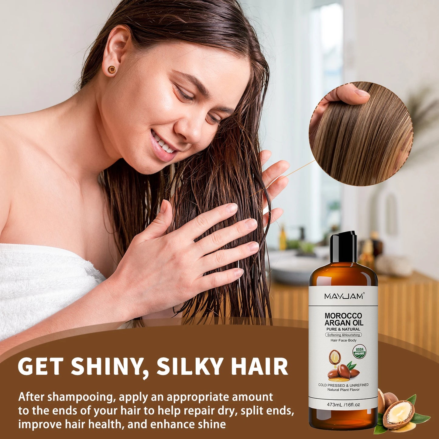 Organic Multi-Use Carrier Oil for Face, Hair & Massage