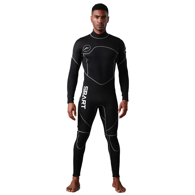 3mm Neoprene Full Sleeve Wetsuit for Men | Perfect for Water Sports