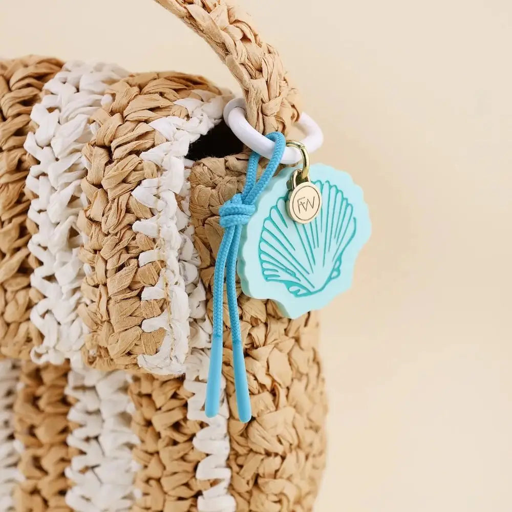 Retro Acrylic Charms Keyring | Cute Woven Pendant for Bags