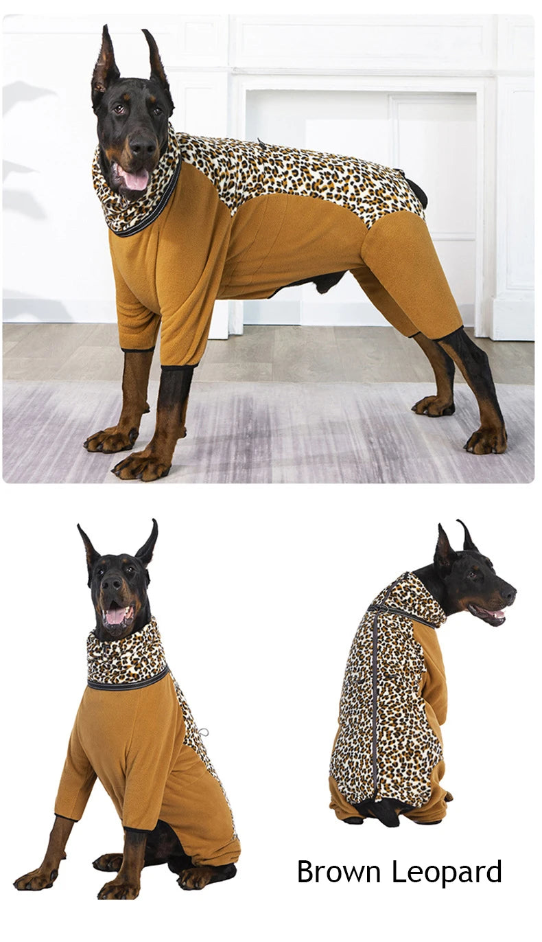 Warm Fleece Overalls for Dogs | Soft Winter Jumpsuit