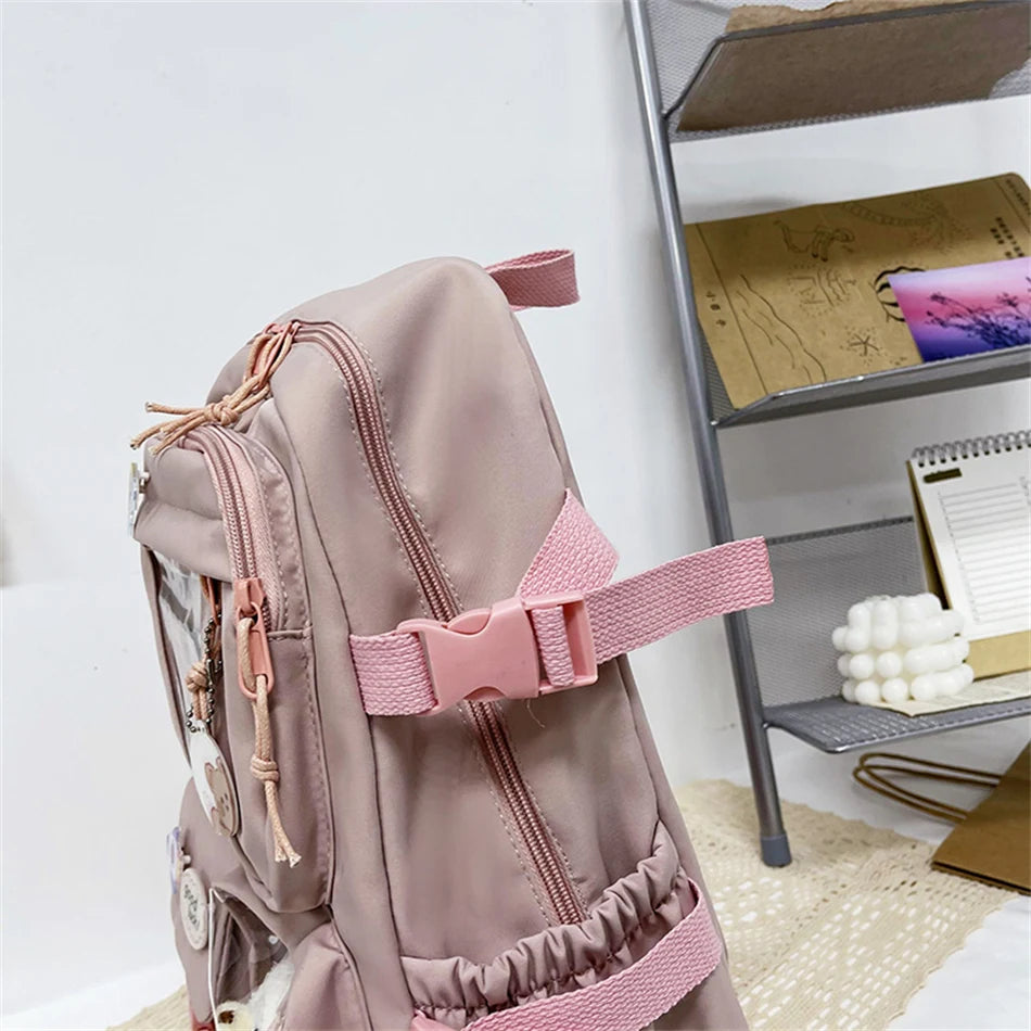 Mochila Bonita Impermeable para Mujer | Mochila Escolar con Múltiples Bolsillos