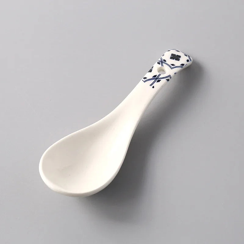 Ceramic Multi-Function Spoon | Japanese Style Tableware for Kitchen