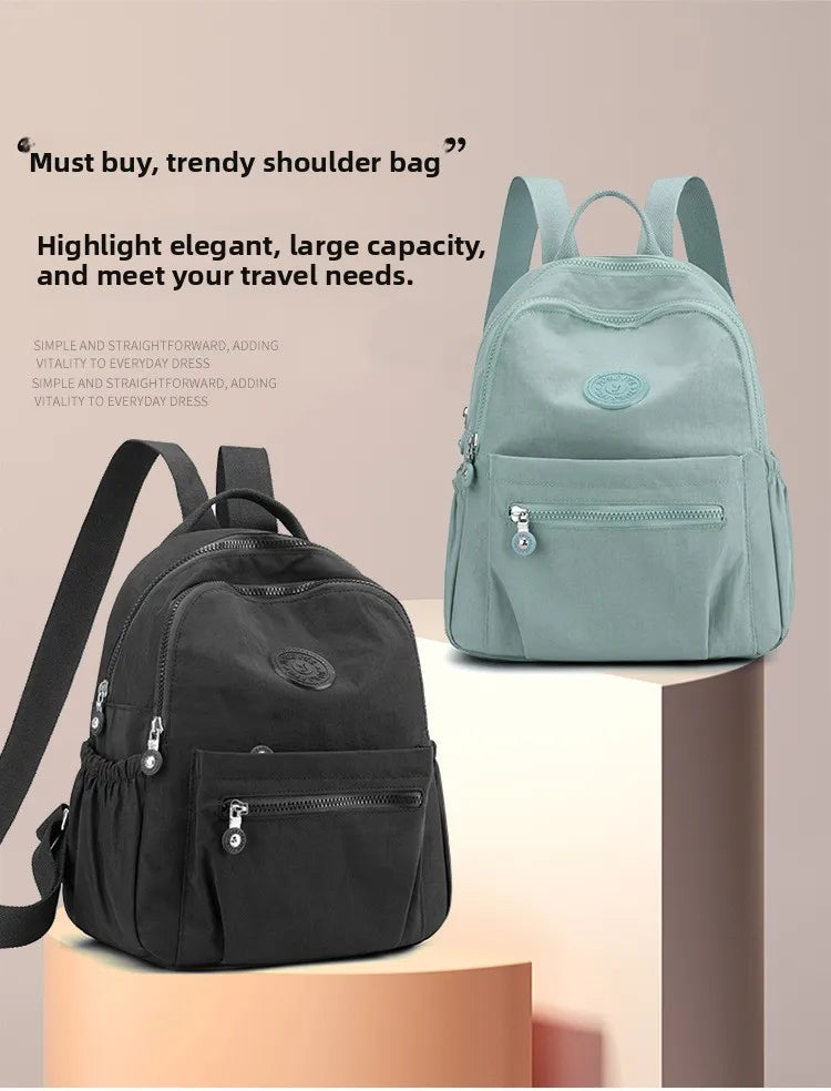 Women's Nylon Oxford Backpack | Stylish Small Rucksack