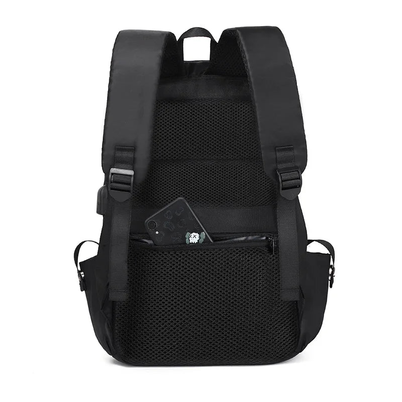 Cute Waterproof Men's Business Laptop Backpack with Cat Print