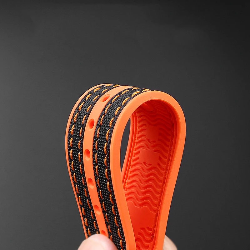 Versatile Nylon Rubber Watchband | Durable Comfort Strap