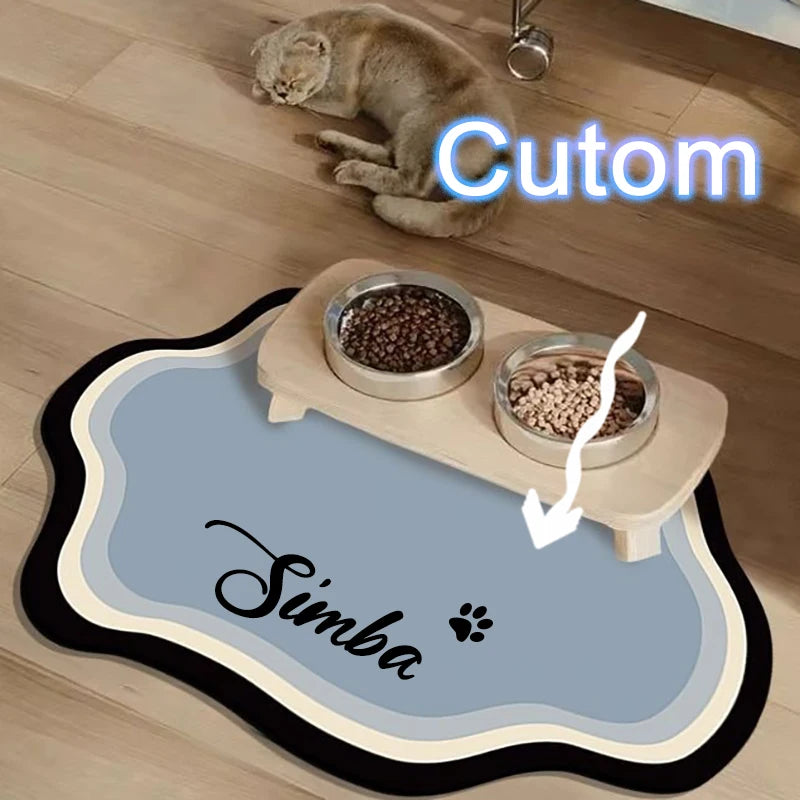 Cute Non-Slip Diatom Mud Pet Feeding Mat | Waterproof Home Decor