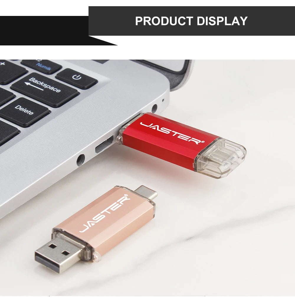 High-Speed OTG USB Flash Drive for Type-C Devices | 128GB to 4GB