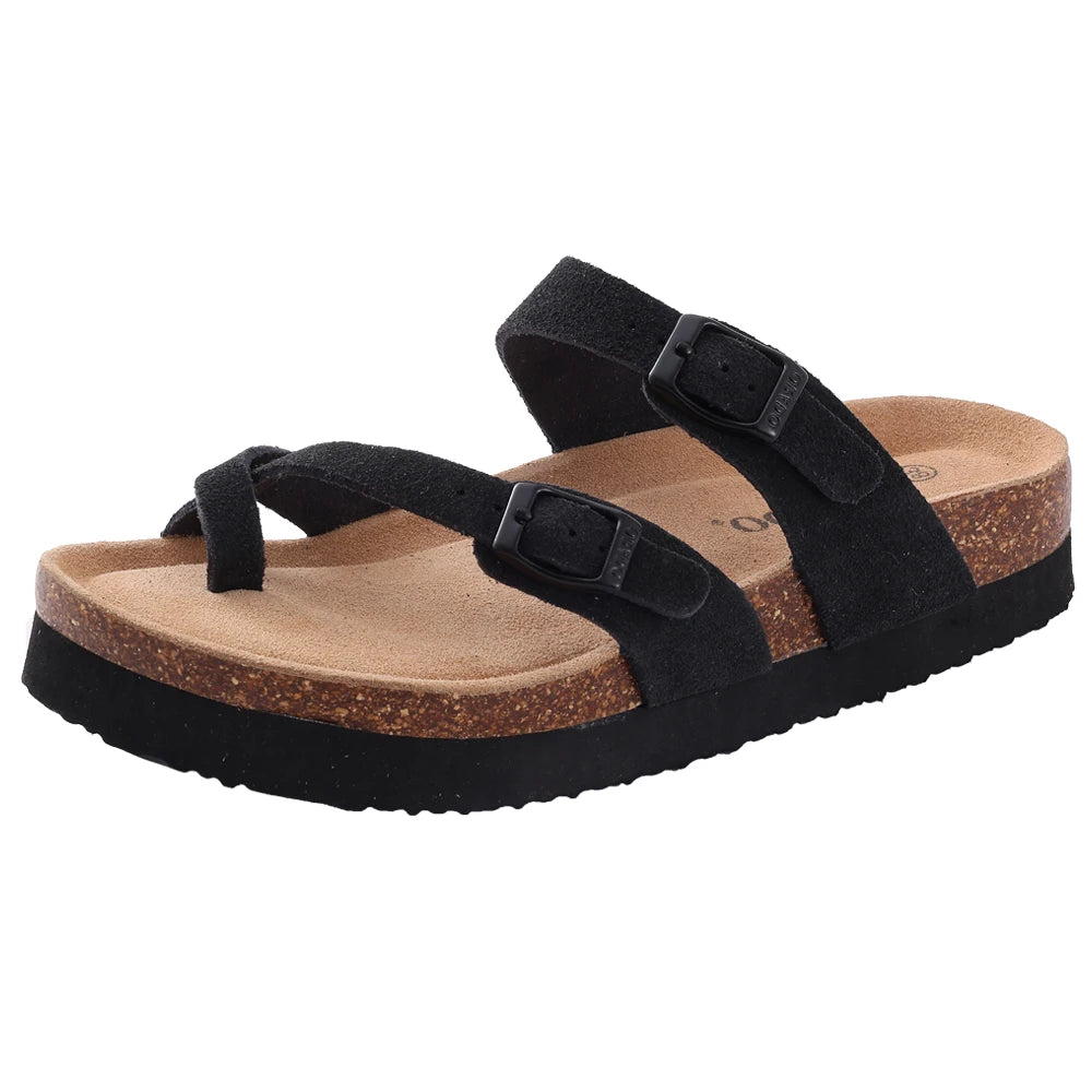 Shevalues Suede Clogs For Women Men Summer Cork Mules Soft Footbed Sandals With Arch Support  New Leisure Fashion Genuine Clogs