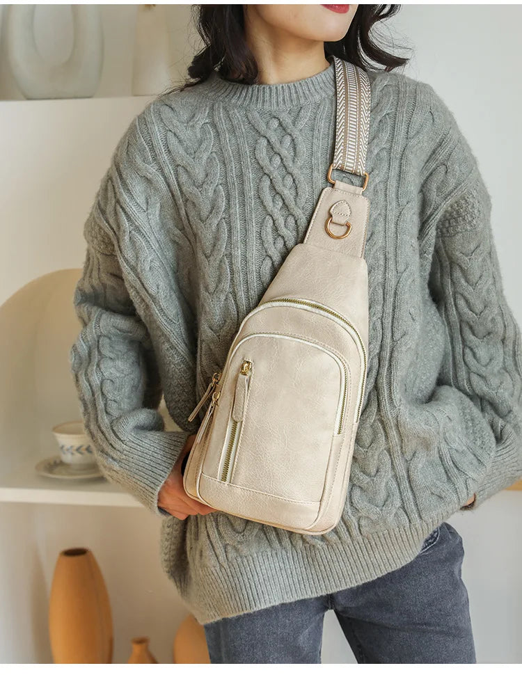 Stylish PU Leather Women Sling Bag | Versatile Crossbody Pack