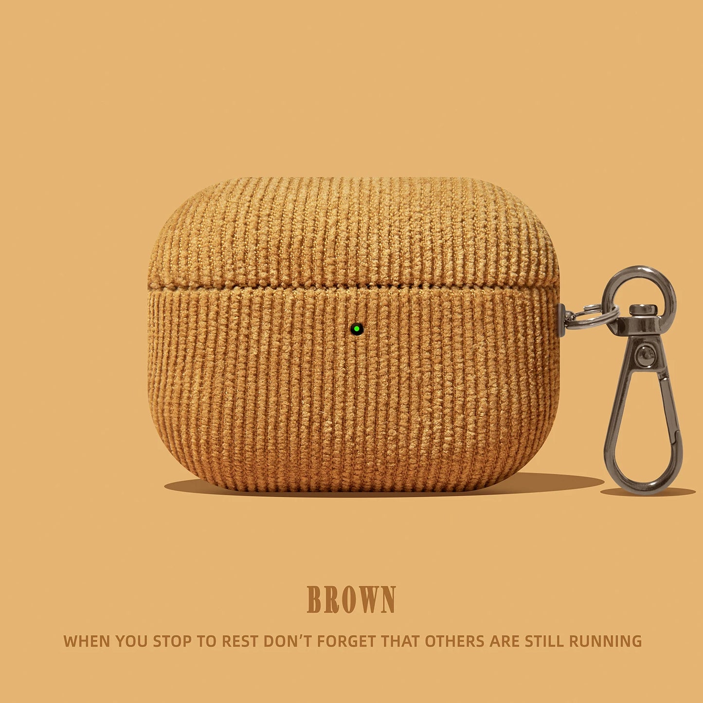 Luxury Corduroy Earphone Case | Soft Leather Protective Cover