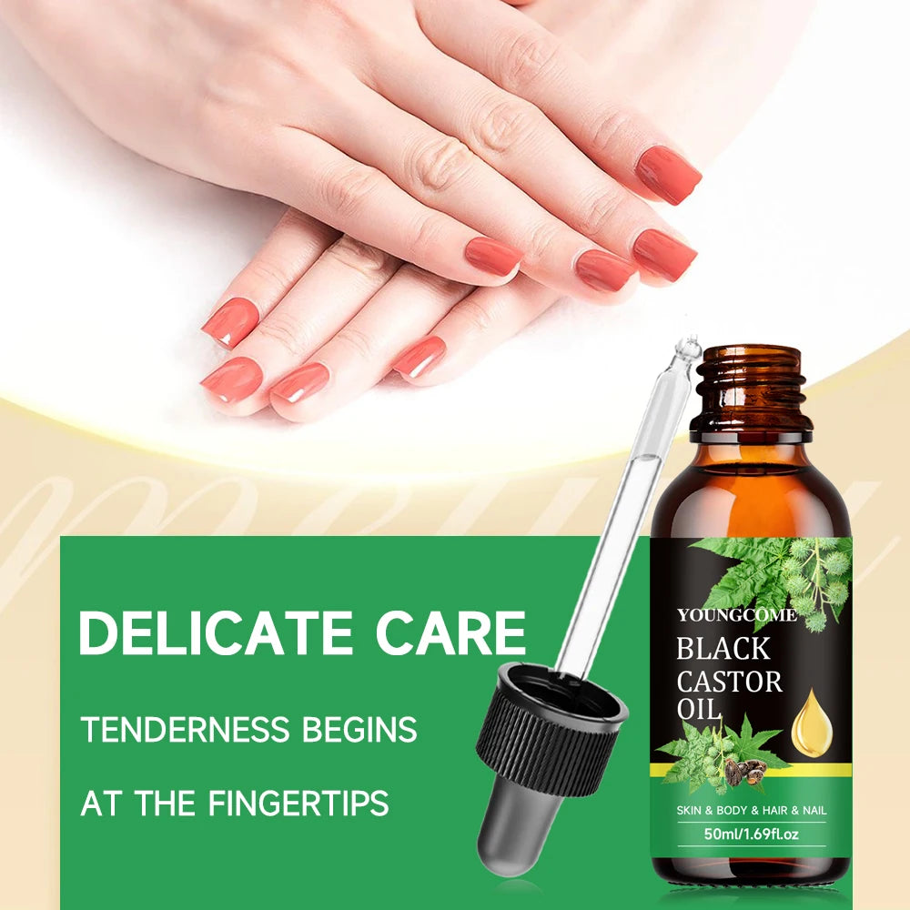 Organic Black Castor Oil | Nourishing Massage Oil for Skin & Hair