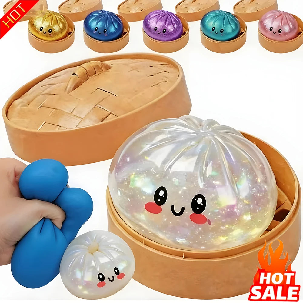 Simulation Flash Dumpling Pressure Ball Slow Rebound Soft Pinch Decompression Office Home Decorat Children Adults Birthday Gifts
