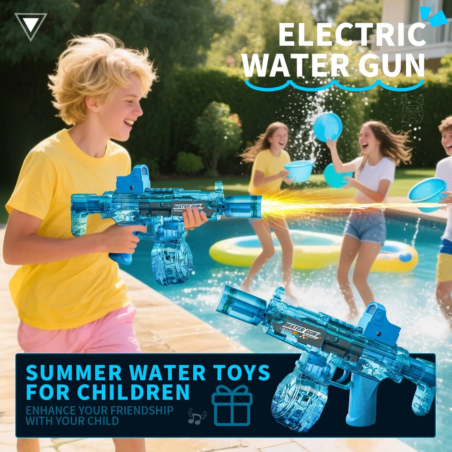 Electric Water Gun Toy | Automatic Sensor Lights & Firing Action