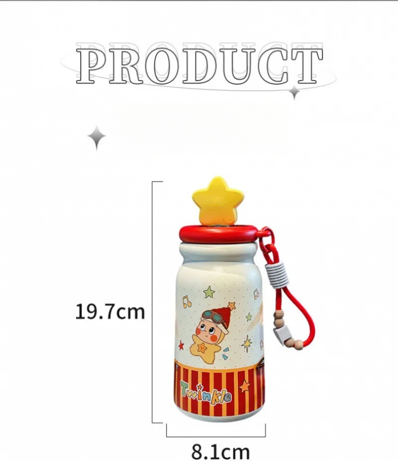 Cute Star Thermal Cup | Portable Stainless Steel Water Bottle