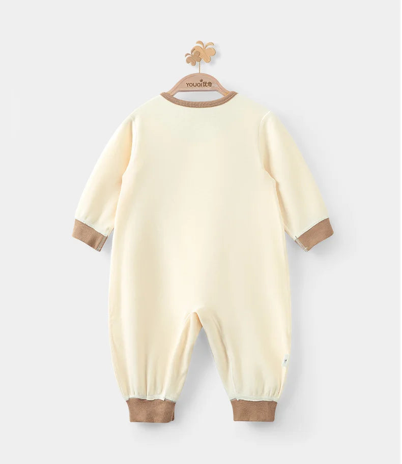Cozy Baby Thermal Velvet Jumpsuit | Warm Autumn & Winter Essential