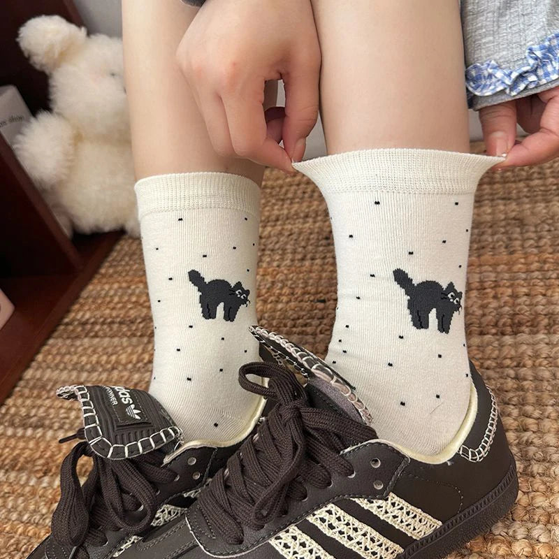 Calcetines de animales de gato de dibujos animados lindos Kawaii para mujer | Cómodos y con estilo
