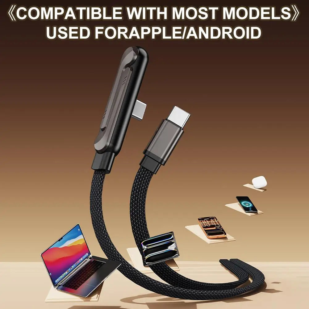 240W PD 2-in-1 Foldable Phone Holder & Fast Charging Cable