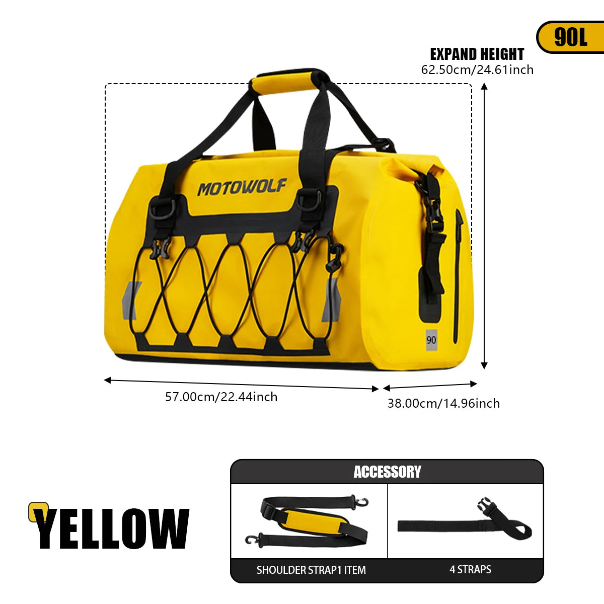 Waterproof Motorcycle Rear Seat Bag | Versatile Travel Duffel Bag