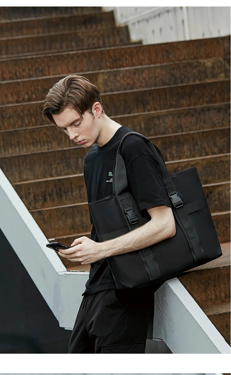 Large Canvas Shoulder Bag for Men | Stylish Casual Tote