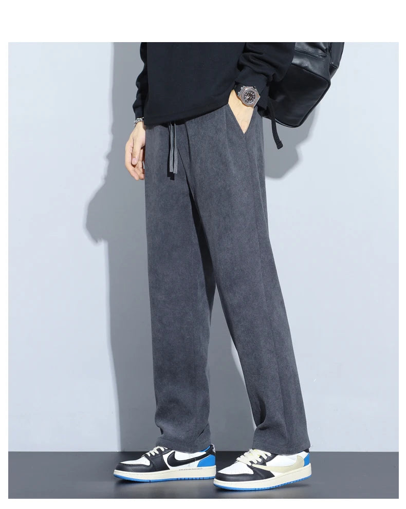 Men’s Thermal Fleece Pants | Cozy Wide-Leg Winter Sweatpants