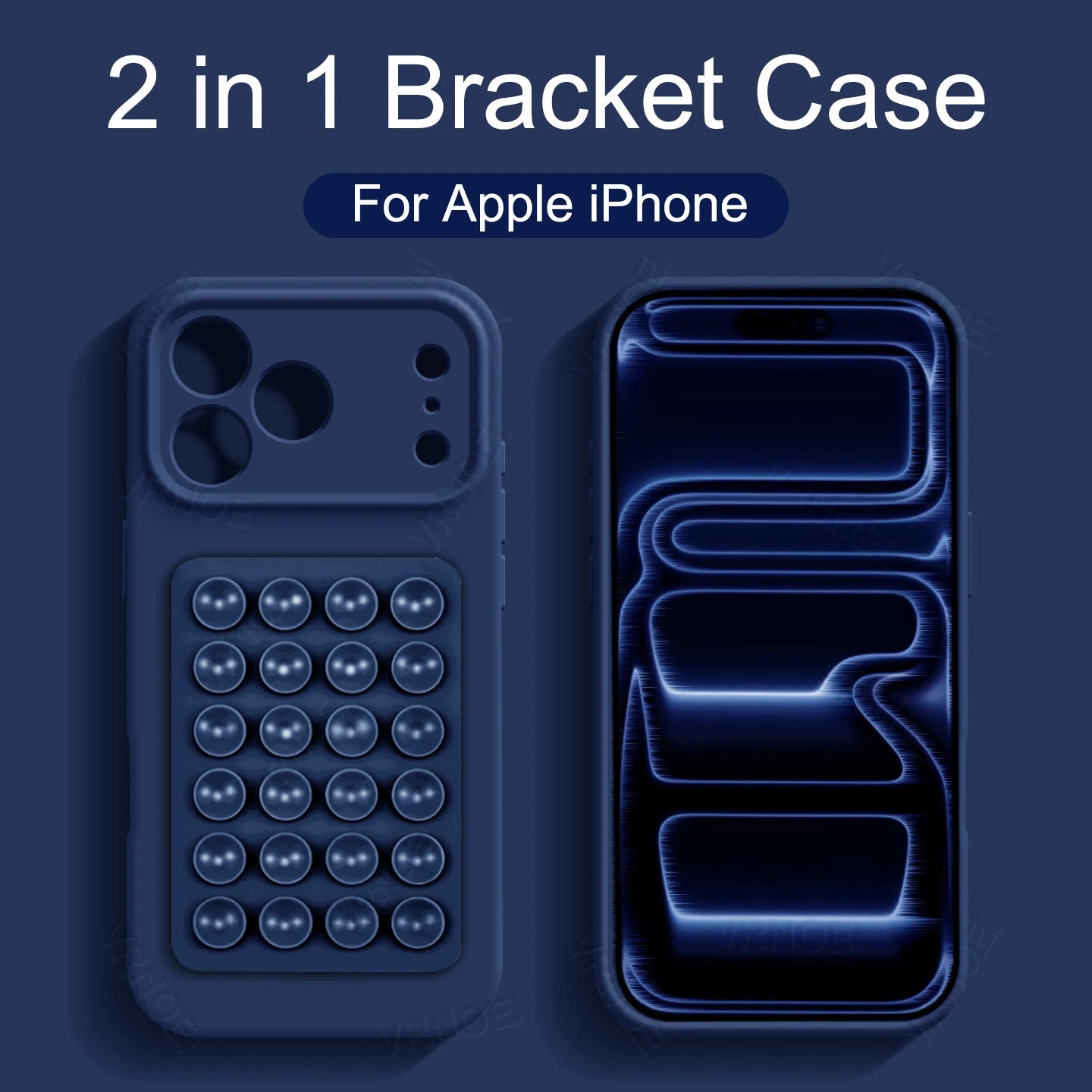 Silicone Suction Cup Holder Case for iPhone | Solid Color Covers