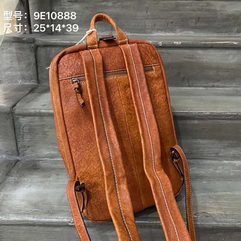 Retro Multi-Functional Vintage Backpack | Large Capacity Leather Bag