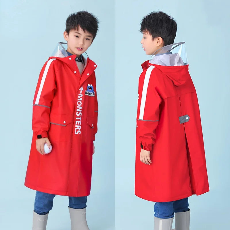 Children's Waterproof Raincoat with Schoolbag | Perfect for School Days