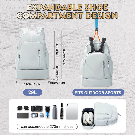 Versatile Sports Backpack | Waterproof Travel Bag with Shoe Compartment