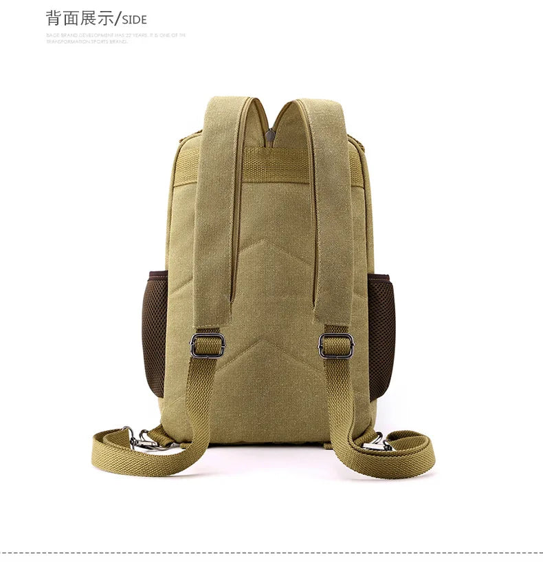 Multifunctional Canvas Chest Bag | Sleek Travel Companion