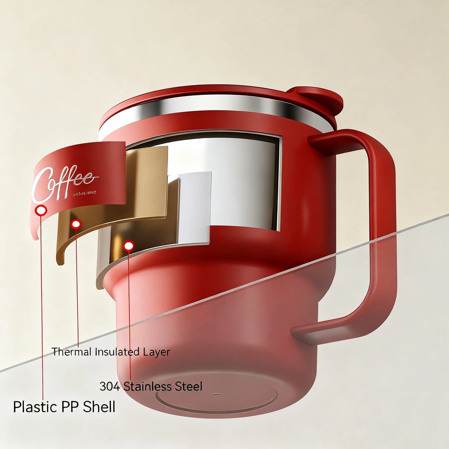 Double Layer Stainless Steel Coffee Mug | Insulated Drinkware