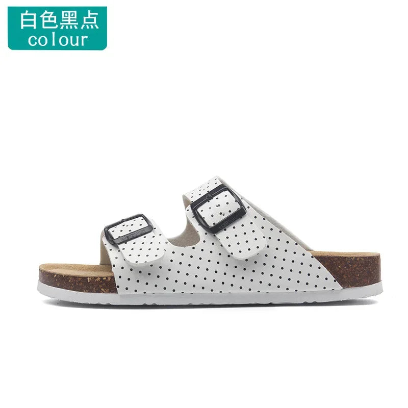 Men's Casual Buckle Cork Slippers | Comfortable Summer Footwear