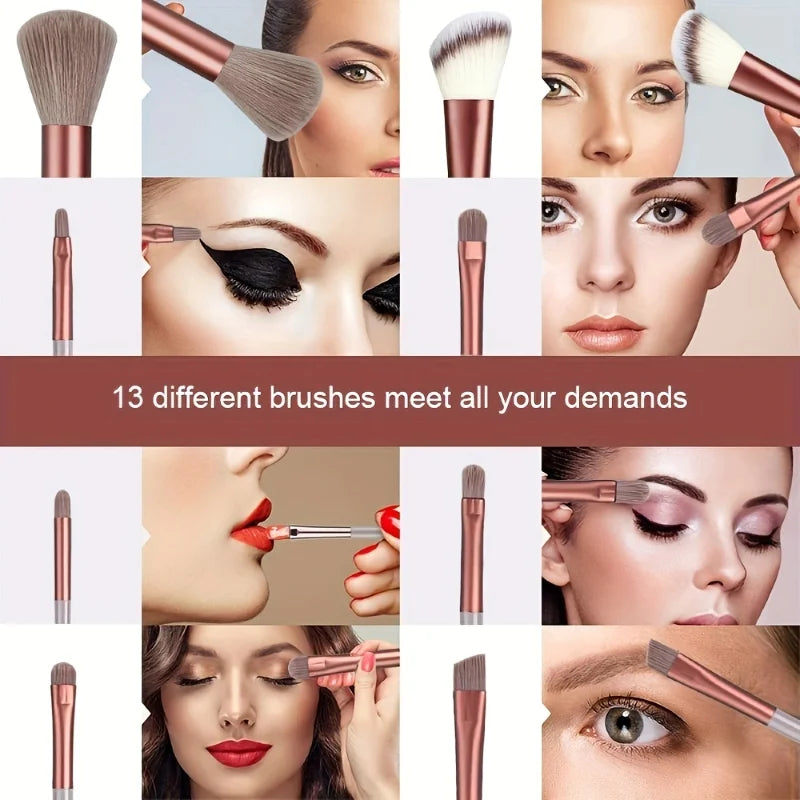 13-29 Piece Makeup Brush Set | Essential Professional Makeup Kit