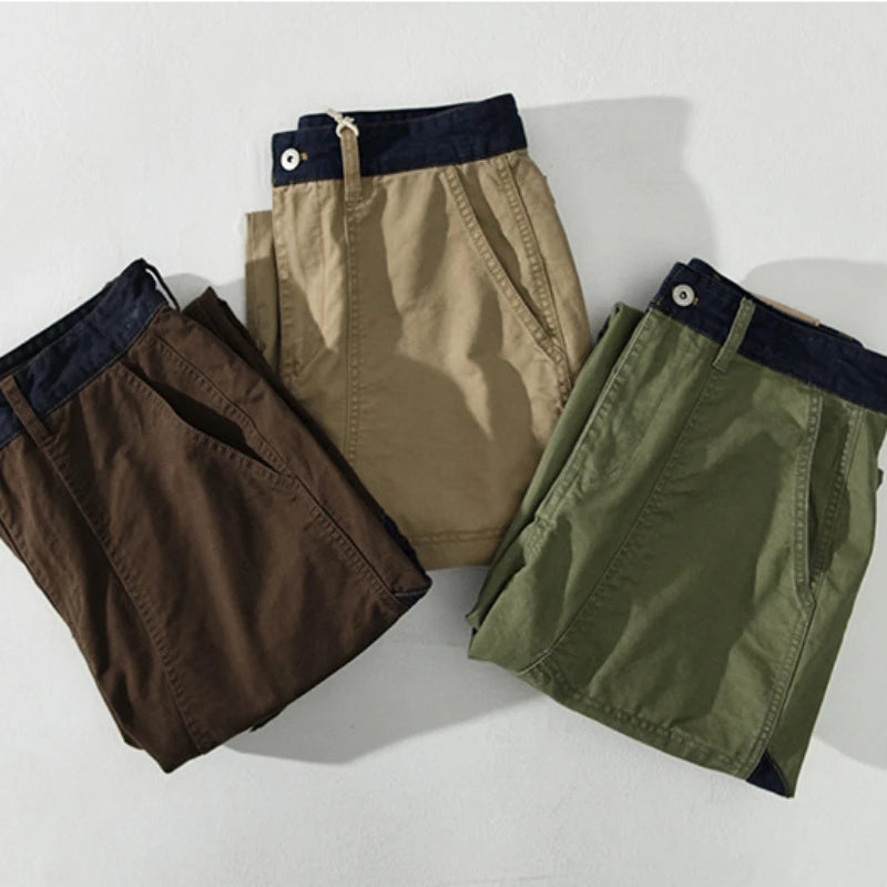 Men's Casual Cotton Cargo Pants | Vintage Big Pocket Trousers