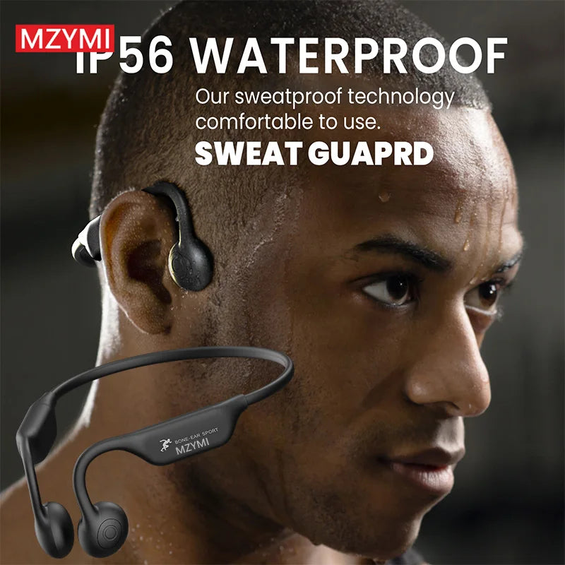 Bone Conduction Neckband Headphones | IP56 Waterproof Sports Earphones