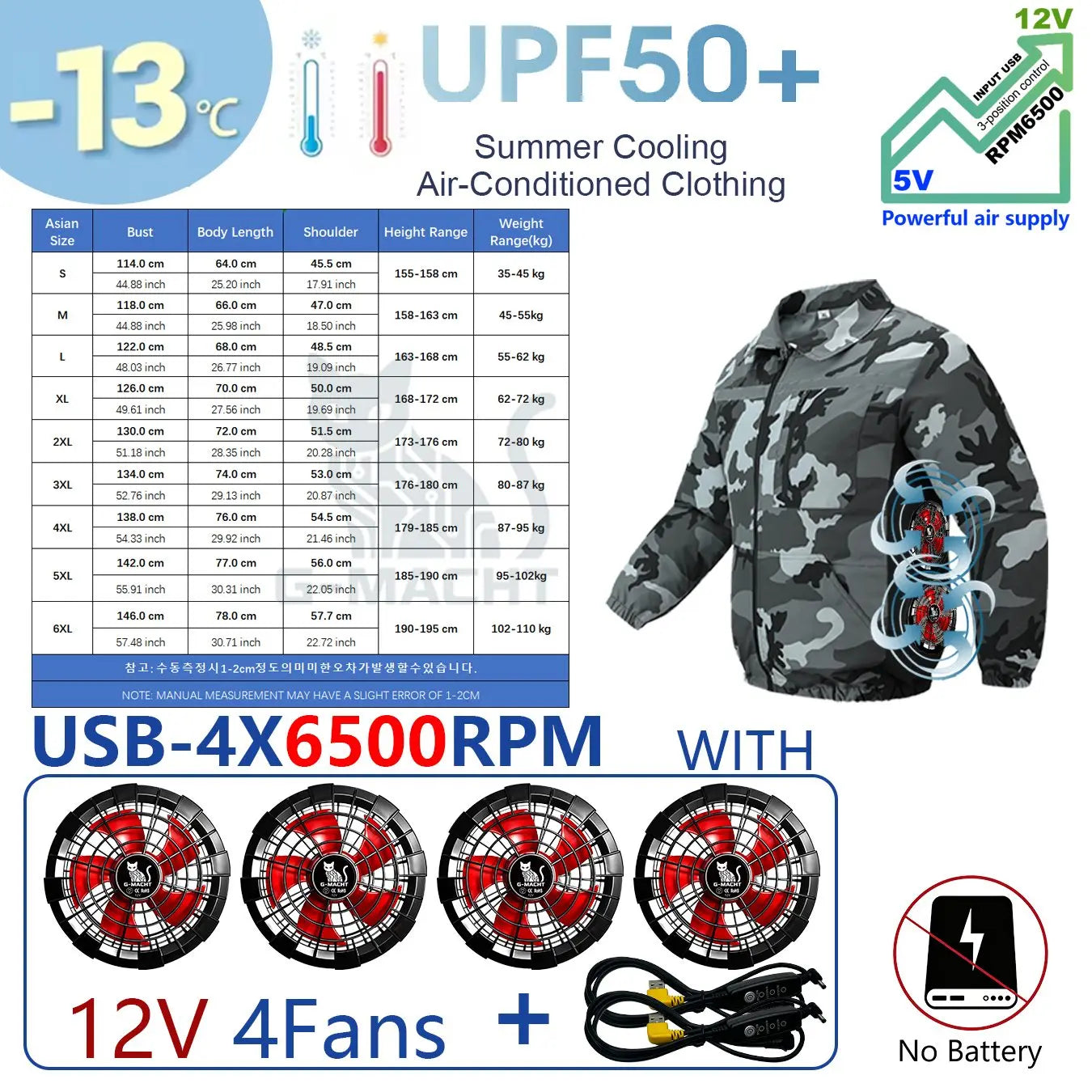 Smart Cooling Jacket for Men | Breathable Air Conditioning Apparel