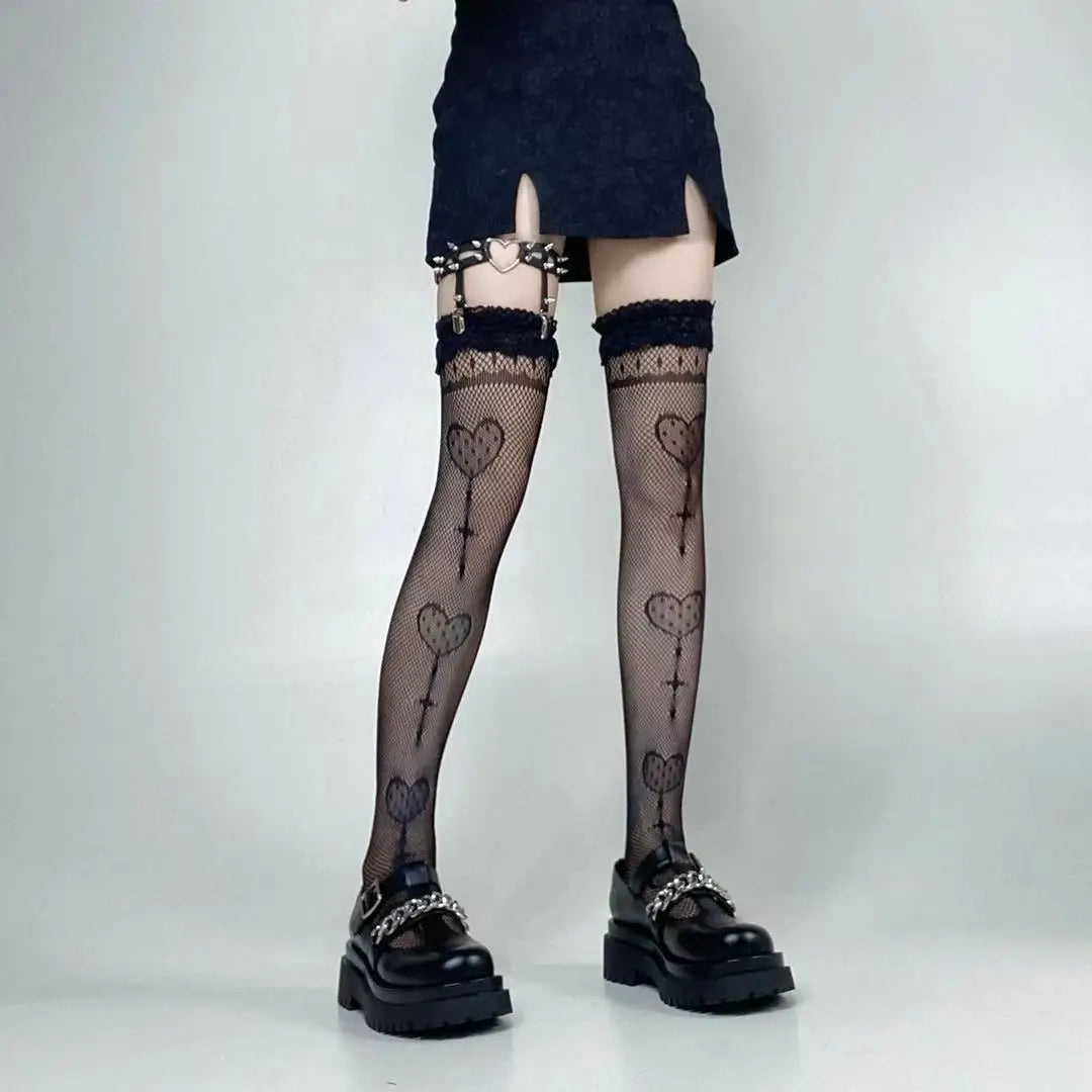 Gothic Long Sexy Stockings | Dark Harajuku Thigh High Hosiery